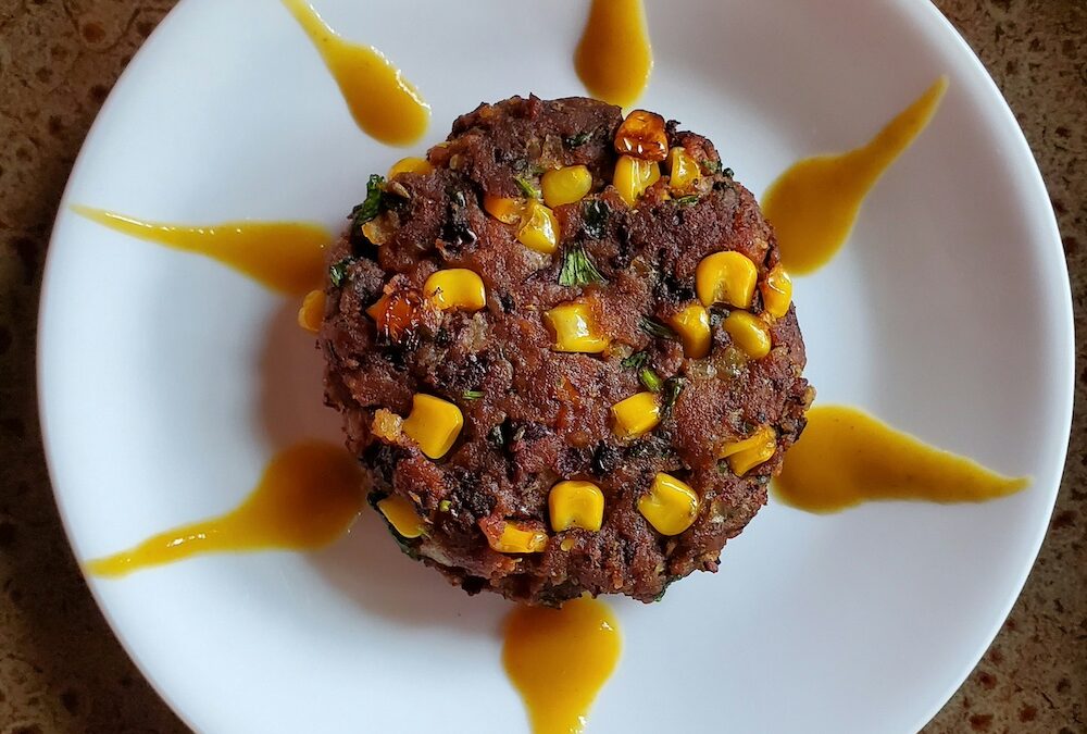 BBQ Black Bean Sweet Potato Burger